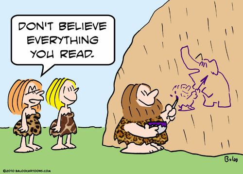 Cavewoman: don't believe everything you read