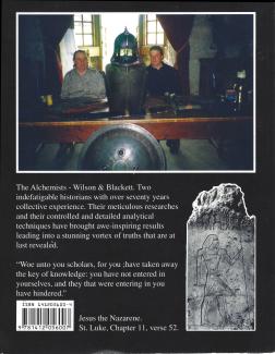 Rear cover shows a photograph of Wilson and Blackett behind a table on which rest various unidentified historical artifacts. See article for transcript of blurb